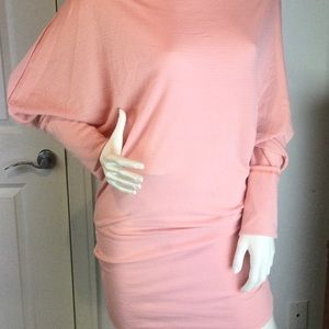Davi & Dani Large thermal/waffle knit orange dress